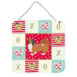 6 x 6 in. Pekingese Love Wall or Door Hanging Prints