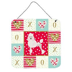 6 x 6 in. Poodle Love Wall or Door Hanging Prints