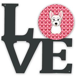 11.5 x 11.75 in. Westie Metal Artwork Love Wall Decor