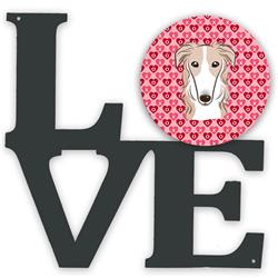 11.5 x 11.75 in. Borzoi Metal Artwork Love Wall Decor