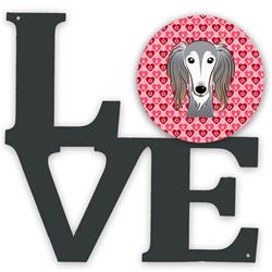 11.5 x 11.75 in. Saluki Metal Artwork Love Wall Decor
