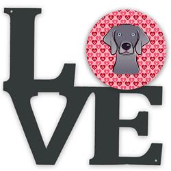 11.5 x 11.75 in. Weimaraner Metal Artwork Love Wall Decor