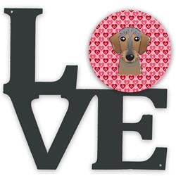 11.5 x 11.75 in. Wirehaired Dachshund Metal Artwork Love Wall Decor