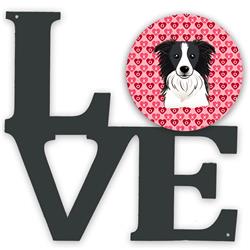 11.5 x 11.75 in. Border Collie Metal Artwork Love Wall Decor