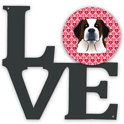 11.5 x 11.75 in. Saint Bernard Metal Artwork Love Wall Decor