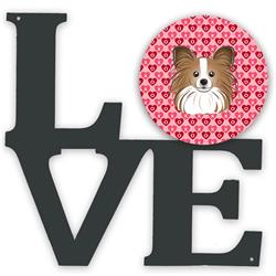 11.5 x 11.75 in. Papillon Metal Artwork Love Wall Decor