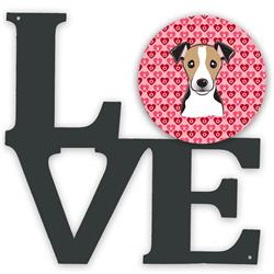 BB5331WALV 11.5 x 11.75 in. Jack Russell Terrier Metal Artwork Love Wall Decor