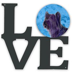 11.5 x 11.75 in. Blue Skye Terrier Metal Artwork Love Wall Decor
