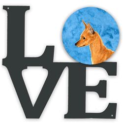 11.5 x 11.75 in. Blue Min Pin Metal Artwork Love Wall Decor