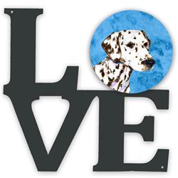 11.5 x 11.75 in. Blue Dalmatian Metal Artwork Love Wall Decor