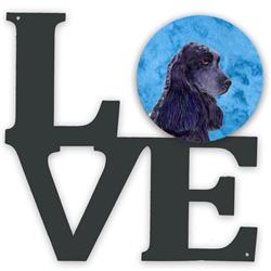 11.5 x 11.75 in. Blue Cocker Spaniel Metal Artwork Love Wall Decor