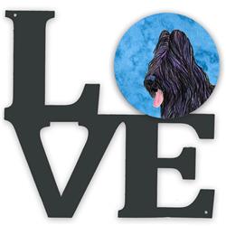 11.5 x 11.75 in. Blue Briard Metal Artwork Love Wall Decor
