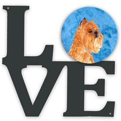 11.5 x 11.75 in. Blue Brussels Griffon Metal Artwork Love Wall Decor