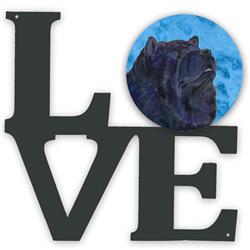 11.5 x 11.75 in. Blue Chow Chow Metal Artwork Love Wall Decor