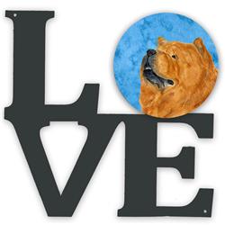 11.5 x 11.75 in. Blue Chow Chow Metal Artwork Love Wall Decor