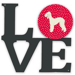 11.5 x 11.75 in. Bedlington Terrier Love Metal Artwork Wall Decor