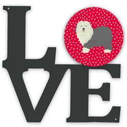 CK5942WALV 11.5 x 11.75 in. Old English Sheepdog Love Metal Artwork Wall Decor