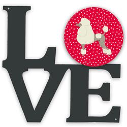 11.5 x 11.75 in. Poodle Love Metal Artwork Wall Decor