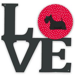 11.5 x 11.75 in. Scottish Terrier Love Metal Artwork Wall Decor