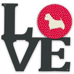 11.5 x 11.75 in. Westie Love Metal Artwork Wall Decor