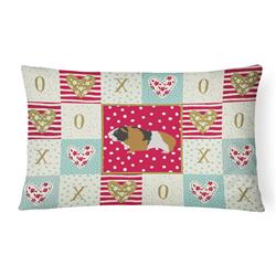 12 x 3 x 16 in. Rex Guinea Pig Love Canvas Fabric Decorative Pillow