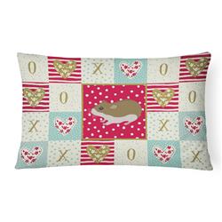 12 x 3 x 16 in. Chinese Hamster Love Canvas Fabric Decorative Pillow