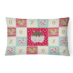 Picture of Carolines Treasures CK5440PW1216 12 x 3 x 16 in. Dzungarian Hamster Love Canvas Fabric Decorative Pillow