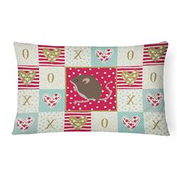 12 x 3 x 16 in. Baby Mouse Love Canvas Fabric Decorative Pillow
