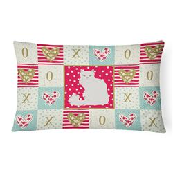 Picture of Carolines Treasures CK5740PW1216 12 x 3 x 16 in. Asian Semi Longhaired Cat Love Canvas Fabric Decorative Pillow