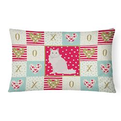CK5751PW1216 12 x 3 x 16 in. Chantilly Tiffany Cat Love Canvas Fabric Decorative Pillow