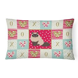 CK5753PW1216 12 x 3 x 16 in. Colorpoint Persian Hymalayan Cat Love Canvas Fabric Decorative Pillow