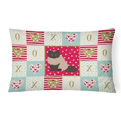 CK5754PW1216 12 x 3 x 16 in. Colorpoint Persian Hymalayan No.2 Cat Love Canvas Fabric Decorative Pillow