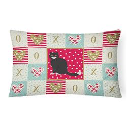 CK5763PW1216 12 x 3 x 16 in. Foldex Exotic Fold No.2 Cat Love Canvas Fabric Decorative Pillow