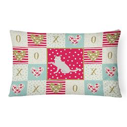 CK5766PW1216 12 x 3 x 16 in. Khao Manee Cat Love Canvas Fabric Decorative Pillow