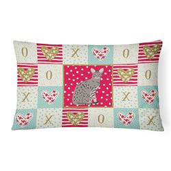 Picture of Carolines Treasures CK5773PW1216 12 x 3 x 16 in. Ocicat Cat Love Canvas Fabric Decorative Pillow