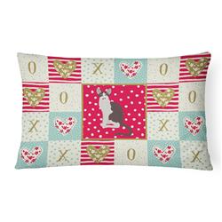 CK5776PW1216 12 x 3 x 16 in. Oriental Bicolor Cat Love Canvas Fabric Decorative Pillow