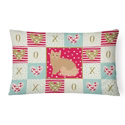 CK5784PW1216 12 x 3 x 16 in. Selkirk Rex Cat Love Canvas Fabric Decorative Pillow
