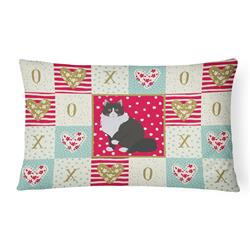 CK5788PW1216 12 x 3 x 16 in. Siberian Forest Cat Love Canvas Fabric Decorative Pillow