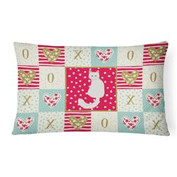 CK5801PW1216 12 x 3 x 16 in. Turkish Angora Cat Love Canvas Fabric Decorative Pillow