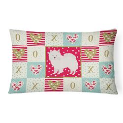 CK5808PW1216 12 x 3 x 16 in. American Eskimo Love Canvas Fabric Decorative Pillow