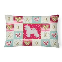 CK5813PW1216 12 x 3 x 16 in. Bichon Frise Love Canvas Fabric Decorative Pillow