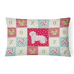 CK5825PW1216 12 x 3 x 16 in. Cyprus Poodle Love Canvas Fabric Decorative Pillow