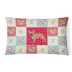 CK5836PW1216 12 x 3 x 16 in. French Bulldog No.2 Love Canvas Fabric Decorative Pillow