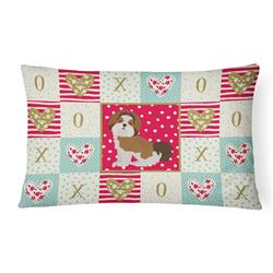 CK5844PW1216 12 x 3 x 16 in. Imperial Shih Tzu Puppy Cut Love Canvas Fabric Decorative Pillow