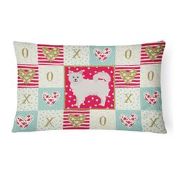 CK5847PW1216 12 x 3 x 16 in. Italian Spitz Love Canvas Fabric Decorative Pillow