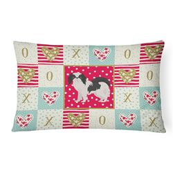 CK5849PW1216 12 x 3 x 16 in. Japanese Chin No.2 Love Canvas Fabric Decorative Pillow