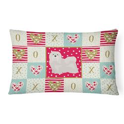 CK5857PW1216 12 x 3 x 16 in. Lhasa Apso No.2 Love Canvas Fabric Decorative Pillow