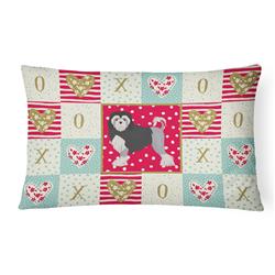 CK5859PW1216 12 x 3 x 16 in. Lowchen Little Lion Dog No.2 Love Canvas Fabric Decorative Pillow