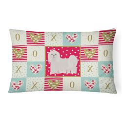 CK5861PW1216 12 x 3 x 16 in. Maltese Love Canvas Fabric Decorative Pillow