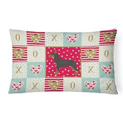 CK5867PW1216 12 x 3 x 16 in. Miniature Pinscher Love Canvas Fabric Decorative Pillow